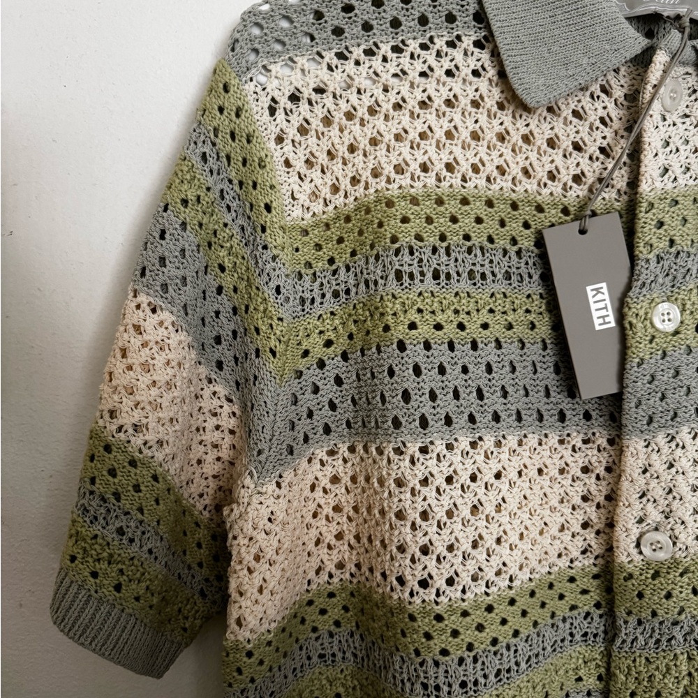 Kith Thompson Crochet Button Down Shirt - Breathe - Picture 2 of 5